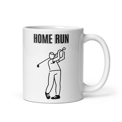 Golf - Home Run - Coffee Mug. Coffee Tea Cup Funny Words Novelty Gift Present White Ceramic Mug for Christmas Thanksgiving - image5